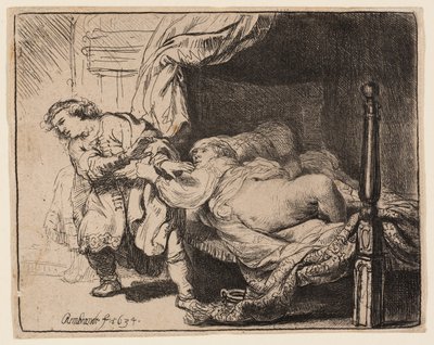 Józef i żona Potifara autorstwa Rembrandt van Rijn