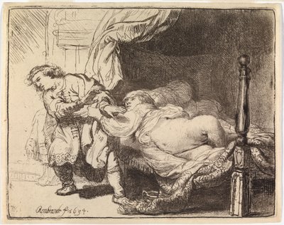 Józef i żona Potifara autorstwa Rembrandt van Rijn