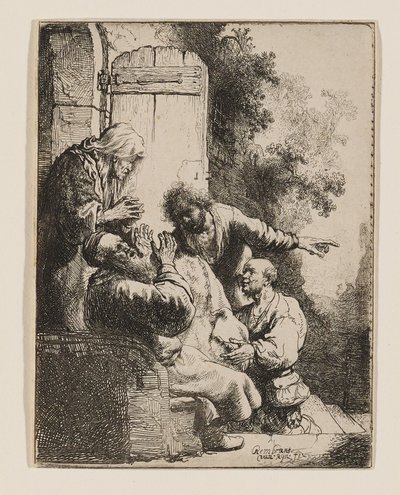 Płaszcz Józefa przyniesiony Jakubowi autorstwa Rembrandt van Rijn