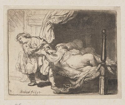 Józef i żona Putyfara (Potifara) autorstwa Rembrandt van Rijn