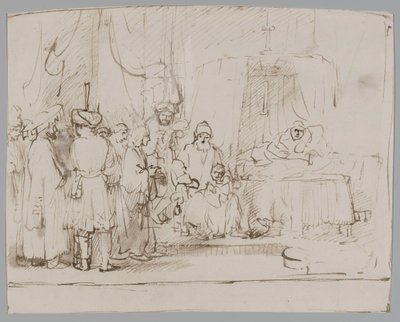 Józef opowiada swoje sny rodzicom i braciom autorstwa Rembrandt van Rijn
