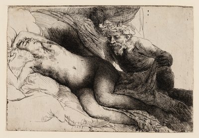 Jowisz i Antyopa: Większa Płyta autorstwa Rembrandt van Rijn