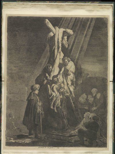Nazwa Kruisaf: tweedowy plaat Kolekcja osiemdziesięciu pięciu oryginalnych grafik (tytuł serii) autorstwa Rembrandt van Rijn