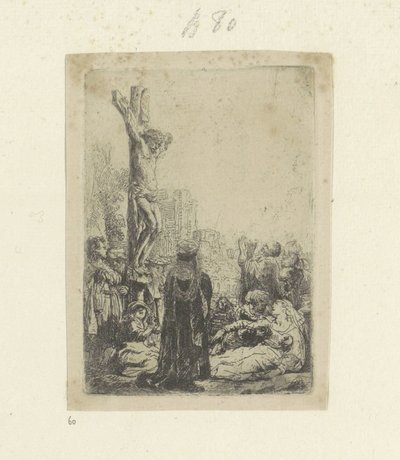 Kruisiging: kleine plaat Kolekcja osiemdziesięciu pięciu oryginalnych grafik (tytuł serii) autorstwa Rembrandt van Rijn