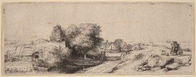 Pejzaż z mleczarzem autorstwa Rembrandt van Rijn