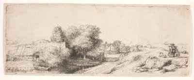 Krajobraz z mleczarzem autorstwa Rembrandt van Rijn