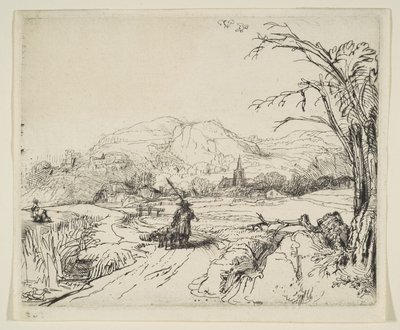 Krajobraz z pasterzem i psem, ca. 1653. autorstwa Rembrandt van Rijn