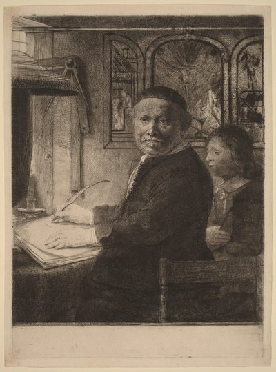Lieven Willemsz van Coppenol: „Mniejszy talerz” autorstwa Rembrandt van Rijn