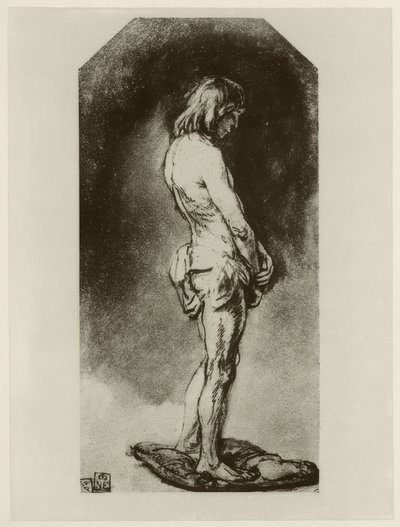Mężczyzna nago autorstwa Rembrandt van Rijn