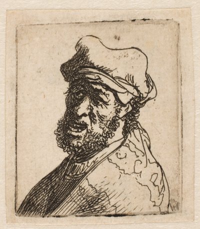 Krzyczący mężczyzna, trzy czwarte po lewej stronie: popiersie autorstwa Rembrandt van Rijn