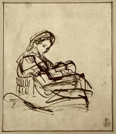 Maryja z dzieckiem autorstwa Rembrandt van Rijn