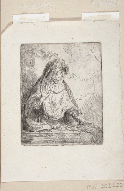 Matka Boska Bolesna z narzędziami Męki Pańskiej autorstwa Rembrandt van Rijn