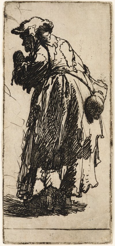 Stara żebraczka z tykwą, ok. 1629. autorstwa Rembrandt van Rijn