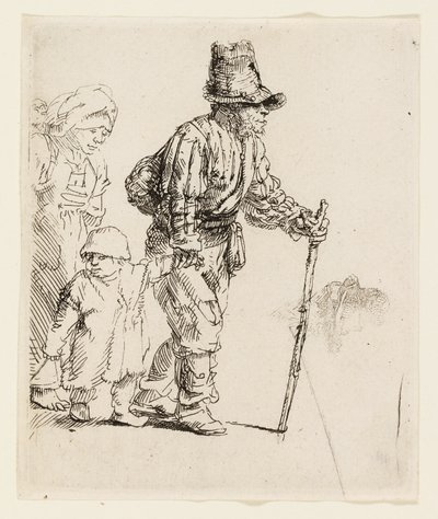 Chłopska rodzina na włóczędze autorstwa Rembrandt van Rijn