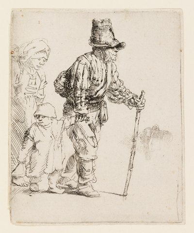 Chłopska rodzina na włóczędze autorstwa Rembrandt van Rijn