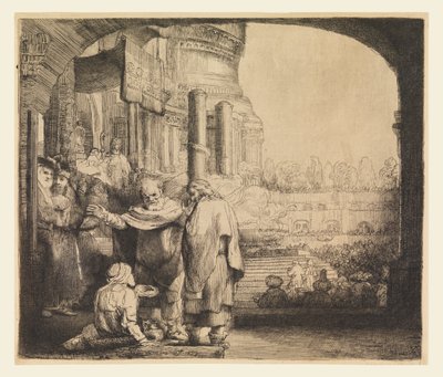 Piotr i Jan przy Bramie Świątyni autorstwa Rembrandt van Rijn