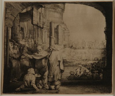Piotr i Jan przy Bramie Świątyni autorstwa Rembrandt van Rijn