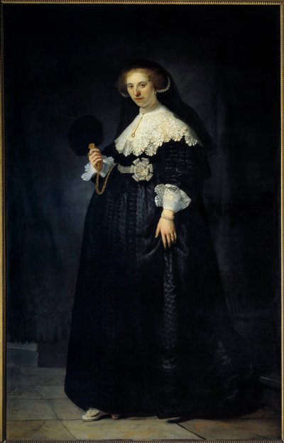 Portrait en pied de Oopjen Coppit, kobieta – Maertens Soolmans Obraz Harmensz van Rijn dit Rembrandt (1606-1669) autorstwa Rembrandt van Rijn