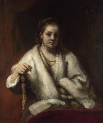 Portret Hendrickje Stoffels, ok. 1930 r. 1655-1656 autorstwa Rembrandt van Rijn