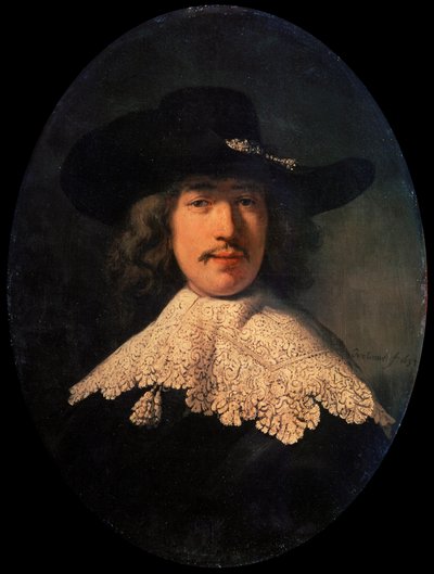 Portret młodzieńca z koronkowym kołnierzem, 1634. autorstwa Rembrandt van Rijn