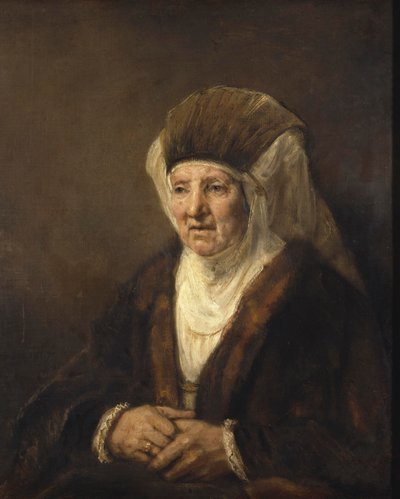 Portret starej kobiety, 1655 autorstwa Rembrandt van Rijn