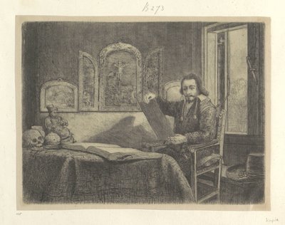 Portret van de apotheker Abraham Francen Kolekcja osiemdziesięciu pięciu oryginalnych grafik (tytuł serii) autorstwa Rembrandt van Rijn