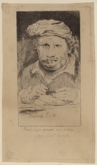 Autoportret Rembrandta 1645 w kolekcji Mariette autorstwa Rembrandt van Rijn