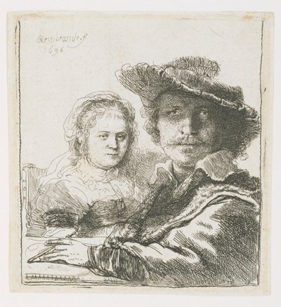 Rembrandt i jego żona Saskia, 1636 autorstwa Rembrandt van Rijn