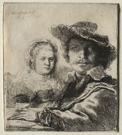 Rembrandt i jego żona Saskia, 1636. autorstwa Rembrandt van Rijn