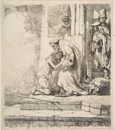 Powrót syna marnotrawnego, 1620-69. autorstwa Rembrandt van Rijn