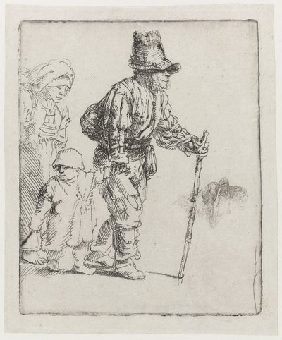 Wędrowna rodzina rolnicza autorstwa Rembrandt van Rijn