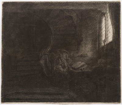 Święty Hieronim w ciemnej komnacie autorstwa Rembrandt van Rijn