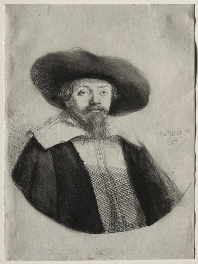 Samuel Manasses Ben Israel, 1636. autorstwa Rembrandt van Rijn