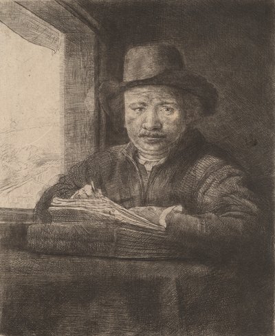 Autoportret przy oknie, 1648. autorstwa Rembrandt van Rijn