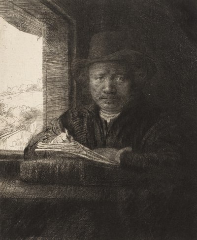 Autoportret przy oknie, 1648., 1648. autorstwa Rembrandt van Rijn