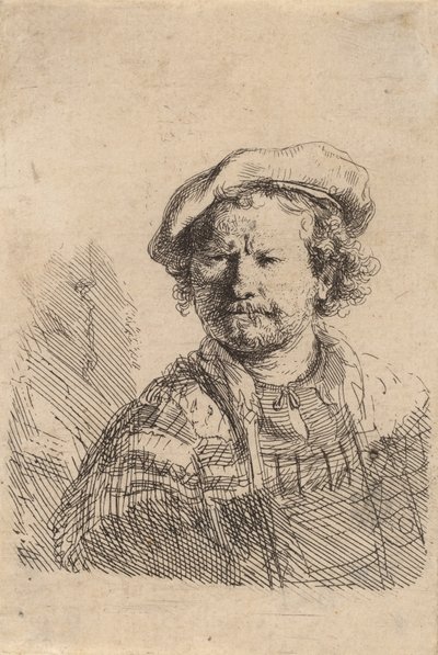Autoportret w kaszkiecie i wyszywanej sukience, ok. 1930 r. 1642. autorstwa Rembrandt van Rijn