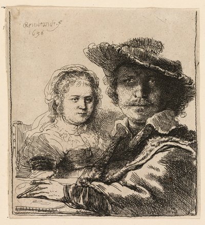 Autoportret z Saskią autorstwa Rembrandt van Rijn