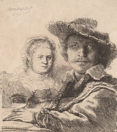 Autoportret z Saskią, 1636. autorstwa Rembrandt van Rijn