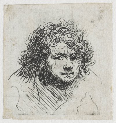 Autoportret pochylony do przodu: biust autorstwa Rembrandt van Rijn