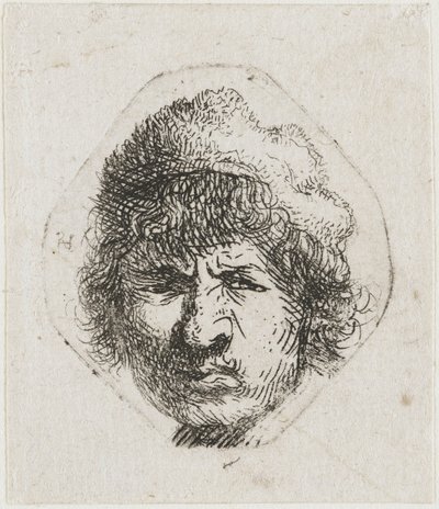 Pochmurny autoportret, ok. 1631 r. autorstwa Rembrandt van Rijn