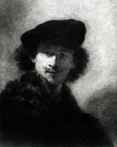 Autoportret z aksamitnym beretem autorstwa Rembrandt van Rijn
