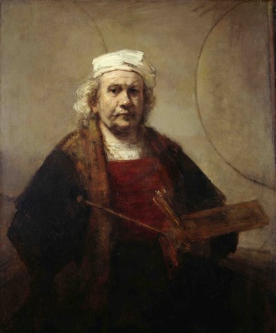 Autoportret z dwoma okręgami, ok. 1665-1669 autorstwa Rembrandt van Rijn