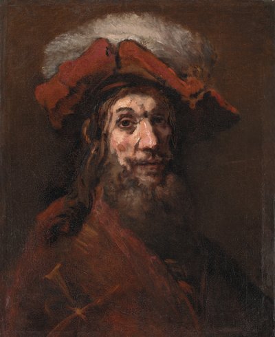 Szkic do Rycerza z sokołem, znanego jako „Krzyżowiec” autorstwa Rembrandt van Rijn