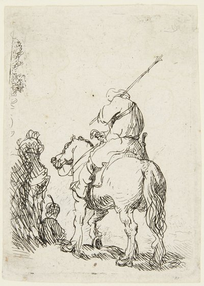 Żołnierz na koniu autorstwa Rembrandt van Rijn