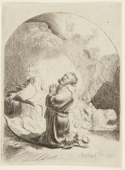 Święty Hieronim w modlitwie autorstwa Rembrandt van Rijn