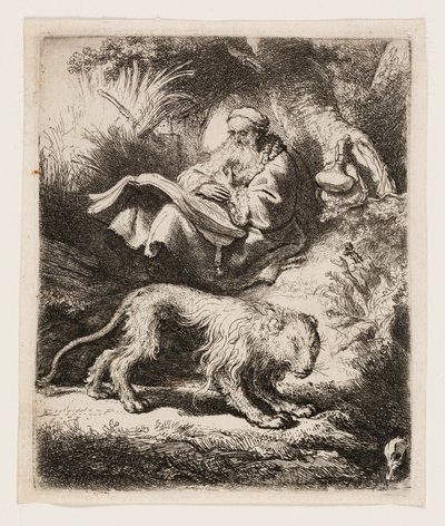 Czytanie św. Hieronima autorstwa Rembrandt van Rijn