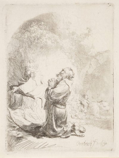 Święty Hieronim w modlitwie autorstwa Rembrandt van Rijn