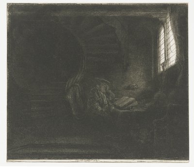 Św. Hieronim w ciemnej komnacie autorstwa Rembrandt van Rijn