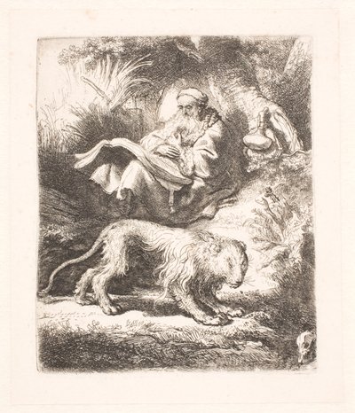 Czytanie św. Hieronima autorstwa Rembrandt van Rijn