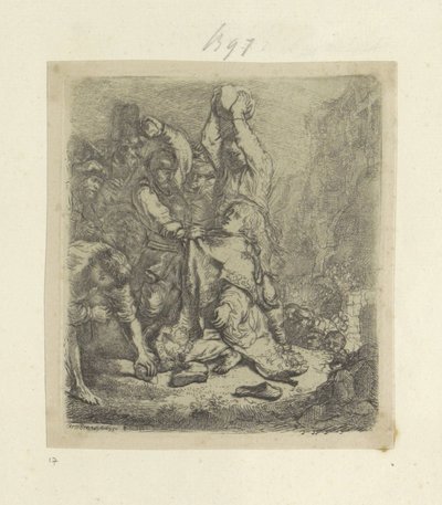 Steniging van Stefanus Kolekcja osiemdziesięciu pięciu oryginalnych grafik (tytuł serii) autorstwa Rembrandt van Rijn
